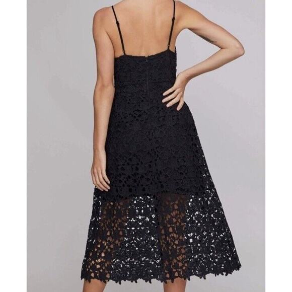 ASTR The Label Midi Dress Size XL Lace Cocktail Wedding Guest Fairy Whimsy Black - Picture 5 of 16